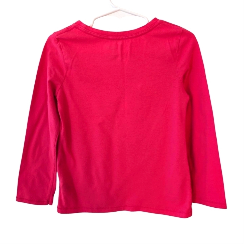 Cat & Jack Girls Celebrate Kids Pink Long Sleeve Shirt Size 5T - Picture 2 of 6